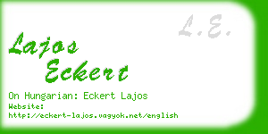 lajos eckert business card